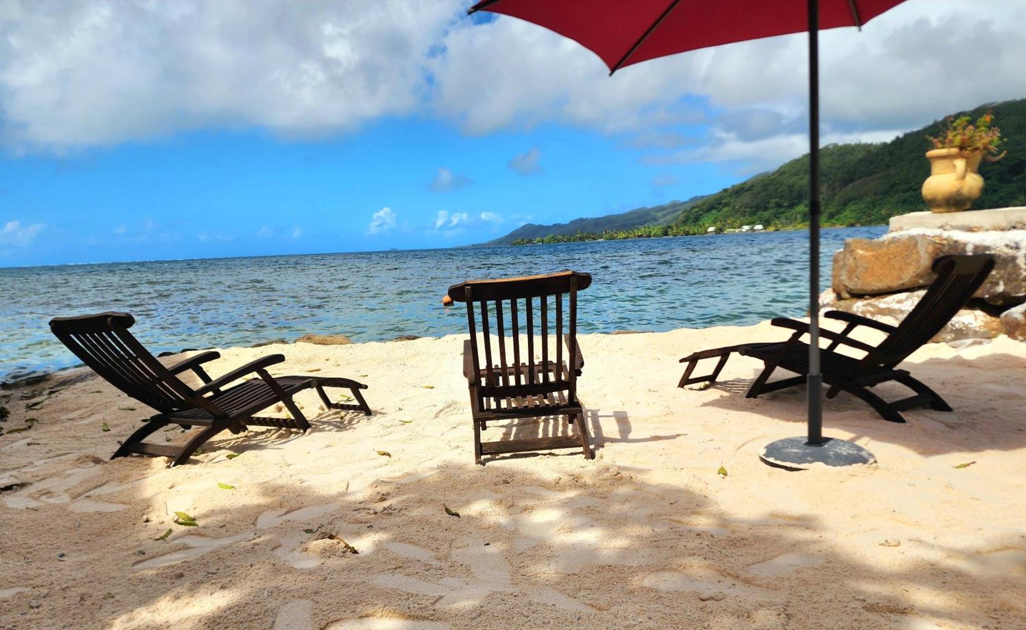 Duplex En Bord De Mer Fare Tahitea Pension Taputapuapea Экстерьер фото
